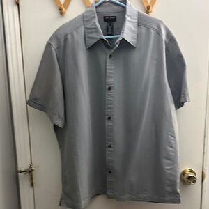 Men's Casual Gray Button Down Shirt